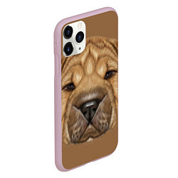 Чехол iPhone 11 Pro матовый Sharpei, цвет: 3D-розовый — фото 2