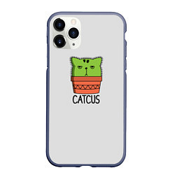 Чехол iPhone 11 Pro матовый Cactus Catcus, цвет: 3D-серый