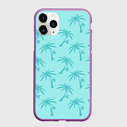 Чехол iPhone 11 Pro матовый GTA VC: Blue Palms, цвет: 3D-фиолетовый