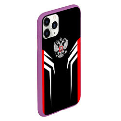 Чехол iPhone 11 Pro матовый Russia: Sport Line, цвет: 3D-фиолетовый — фото 2
