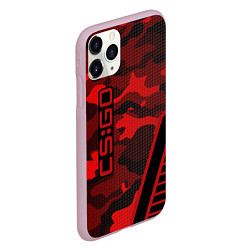 Чехол iPhone 11 Pro матовый CS:GO Red Camo, цвет: 3D-розовый — фото 2