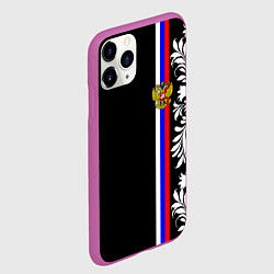 Чехол iPhone 11 Pro матовый Россия: цветочная коллекция, цвет: 3D-фиолетовый — фото 2