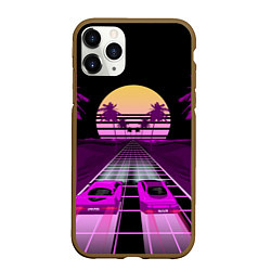 Чехол iPhone 11 Pro матовый Digital Race, цвет: 3D-коричневый