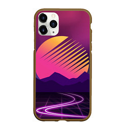 Чехол iPhone 11 Pro матовый Digital Sun, цвет: 3D-коричневый