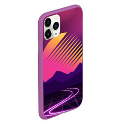 Чехол iPhone 11 Pro матовый Digital Sun, цвет: 3D-фиолетовый — фото 2
