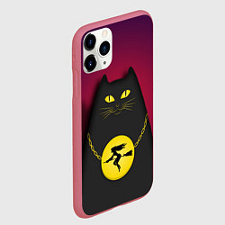 Чехол iPhone 11 Pro матовый Кот Бегемот, цвет: 3D-малиновый — фото 2