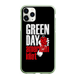 Чехол iPhone 11 Pro матовый Green Day: American Idiot, цвет: 3D-салатовый