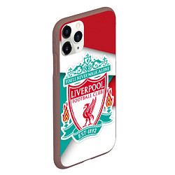 Чехол iPhone 11 Pro матовый FC Liverpool, цвет: 3D-коричневый — фото 2