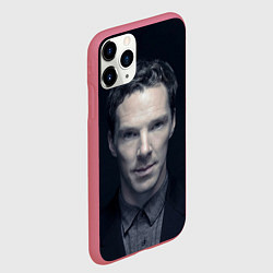 Чехол iPhone 11 Pro матовый Benedict Cumberbatch, цвет: 3D-малиновый — фото 2