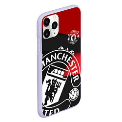 Чехол iPhone 11 Pro матовый FC Man United: Exclusive, цвет: 3D-светло-сиреневый — фото 2