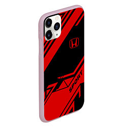 Чехол iPhone 11 Pro матовый Honda: Techno Sport, цвет: 3D-розовый — фото 2