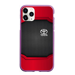 Чехол iPhone 11 Pro матовый Toyota: Metal Sport, цвет: 3D-фиолетовый