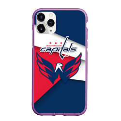 Чехол iPhone 11 Pro матовый Washington Capitals, цвет: 3D-фиолетовый