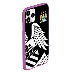 Чехол iPhone 11 Pro матовый FC Manchester City: Exclusive, цвет: 3D-фиолетовый — фото 2