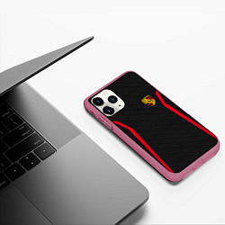 Чехол iPhone 11 Pro матовый Porsche: Sport Edition, цвет: 3D-малиновый — фото 2