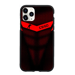 Чехол iPhone 11 Pro матовый CS:GO Red Carbon, цвет: 3D-черный