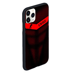 Чехол iPhone 11 Pro матовый CS:GO Red Carbon, цвет: 3D-черный — фото 2