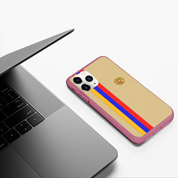 Чехол iPhone 11 Pro матовый Armenia Style, цвет: 3D-малиновый — фото 2