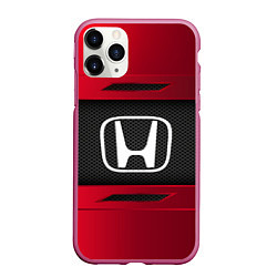 Чехол iPhone 11 Pro матовый Honda Sport, цвет: 3D-малиновый