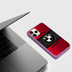 Чехол iPhone 11 Pro матовый BMW SPORT, цвет: 3D-фиолетовый — фото 2