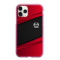 Чехол iPhone 11 Pro матовый Mazda: Red Sport, цвет: 3D-малиновый