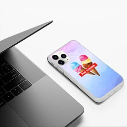 Чехол iPhone 11 Pro матовый Ice Creme, цвет: 3D-белый — фото 2