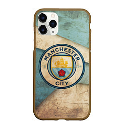 Чехол iPhone 11 Pro матовый FC Man City: Old Style, цвет: 3D-коричневый