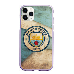 Чехол iPhone 11 Pro матовый FC Man City: Old Style, цвет: 3D-светло-сиреневый