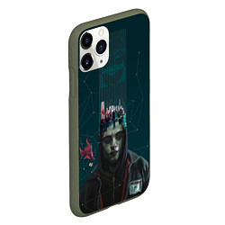 Чехол iPhone 11 Pro матовый Mr. Robot, цвет: 3D-темно-зеленый — фото 2