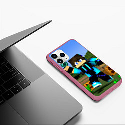 Чехол iPhone 11 Pro матовый Бросок Жемчуга Края, цвет: 3D-малиновый — фото 2