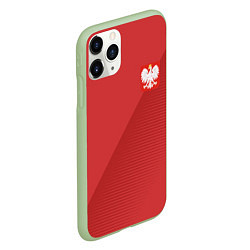 Чехол iPhone 11 Pro матовый Poland Team: Away WC-2018, цвет: 3D-салатовый — фото 2