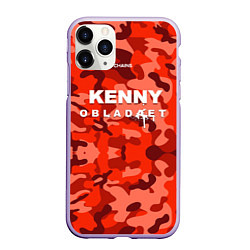 Чехол iPhone 11 Pro матовый Kenny: Obladaet Camo, цвет: 3D-светло-сиреневый