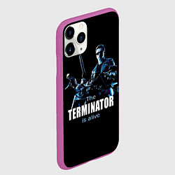 Чехол iPhone 11 Pro матовый Terminator: Is alive, цвет: 3D-фиолетовый — фото 2