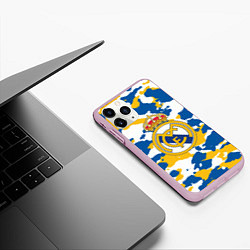 Чехол iPhone 11 Pro матовый Real Madrid: Camo, цвет: 3D-розовый — фото 2