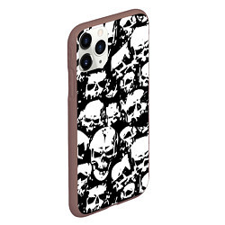 Чехол iPhone 11 Pro матовый Черепа ужаса, цвет: 3D-коричневый — фото 2