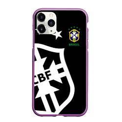 Чехол iPhone 11 Pro матовый Brazil Team: Exclusive, цвет: 3D-фиолетовый