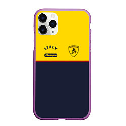 Чехол iPhone 11 Pro матовый Italy Lamborghini, цвет: 3D-фиолетовый