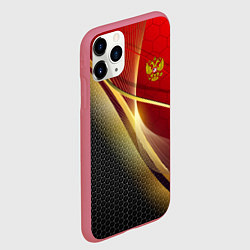 Чехол iPhone 11 Pro матовый RUSSIA SPORT: Gold Collection, цвет: 3D-малиновый — фото 2