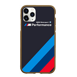 Чехол iPhone 11 Pro матовый BMW M Performance, цвет: 3D-коричневый