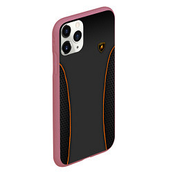 Чехол iPhone 11 Pro матовый Lamborghini Style, цвет: 3D-малиновый — фото 2