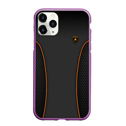 Чехол iPhone 11 Pro матовый Lamborghini Style, цвет: 3D-фиолетовый