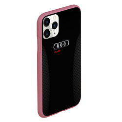 Чехол iPhone 11 Pro матовый Audi Carbon, цвет: 3D-малиновый — фото 2