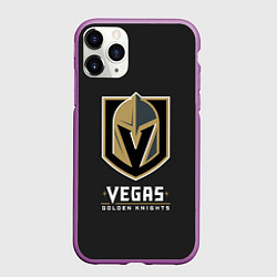 Чехол iPhone 11 Pro матовый Vegas: Golden Knights, цвет: 3D-фиолетовый