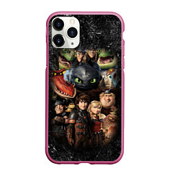 Чехол iPhone 11 Pro матовый How to Train Your Dragon, цвет: 3D-малиновый