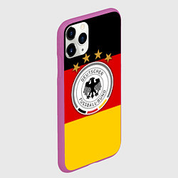 Чехол iPhone 11 Pro матовый Немецкий футбол, цвет: 3D-фиолетовый — фото 2