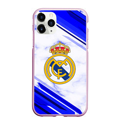 Чехол iPhone 11 Pro матовый Real Madrid, цвет: 3D-розовый