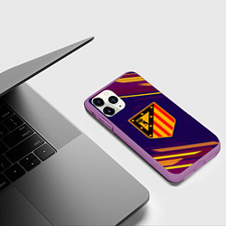 Чехол iPhone 11 Pro матовый Atletico Madrid, цвет: 3D-фиолетовый — фото 2