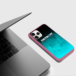 Чехол iPhone 11 Pro матовый Detroit: Become Human, цвет: 3D-малиновый — фото 2