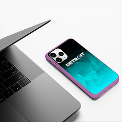 Чехол iPhone 11 Pro матовый Detroit: Become Human, цвет: 3D-фиолетовый — фото 2