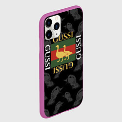 Чехол iPhone 11 Pro матовый GUSSI Style, цвет: 3D-фиолетовый — фото 2